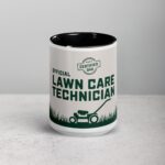 Official Lawn Care Technician Dad Coffee Mug - Image 4