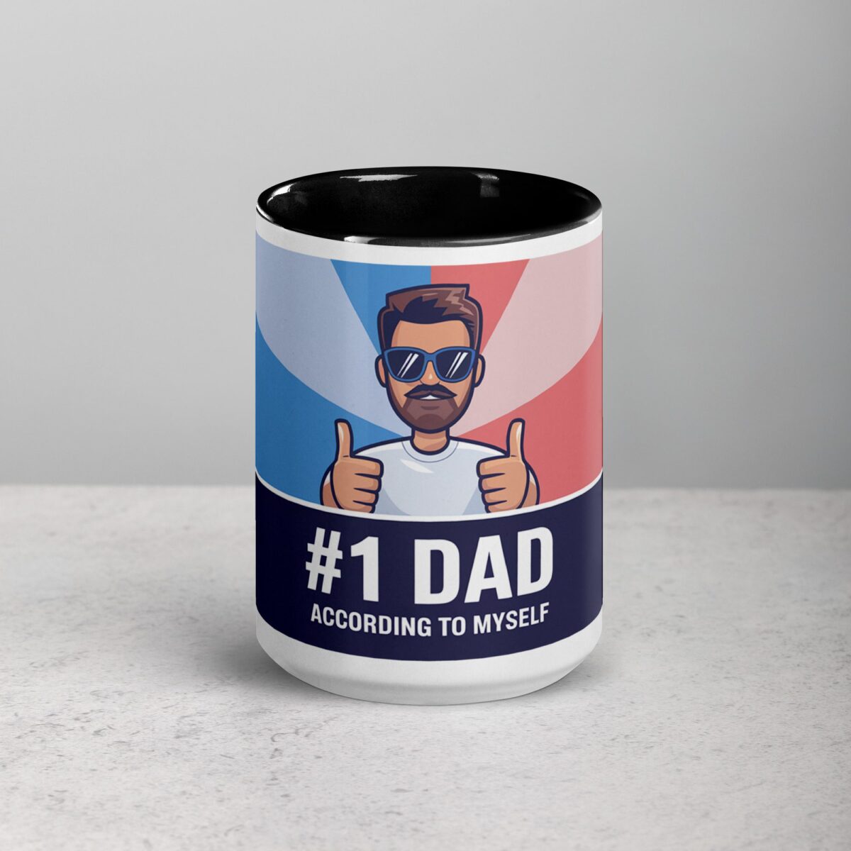 #1 Dad (According to Myself) Coffee Mug - Image 4