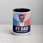 #1 Dad (According to Myself) Coffee Mug - Image 4