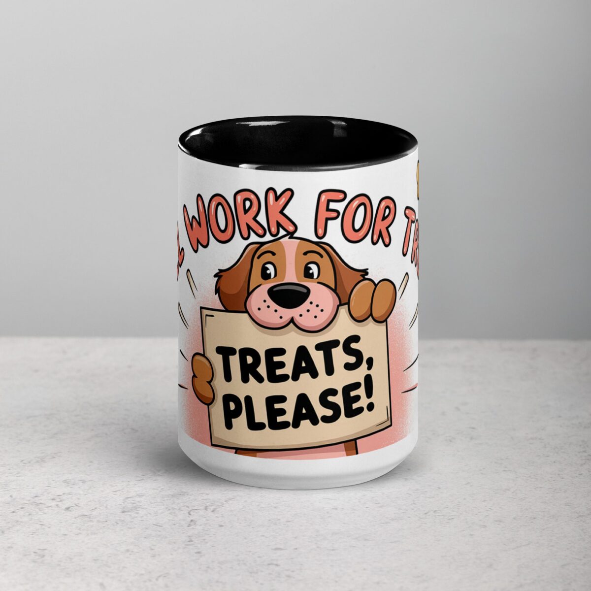 Will Work for Treats Dog Coffee Mug - Image 4