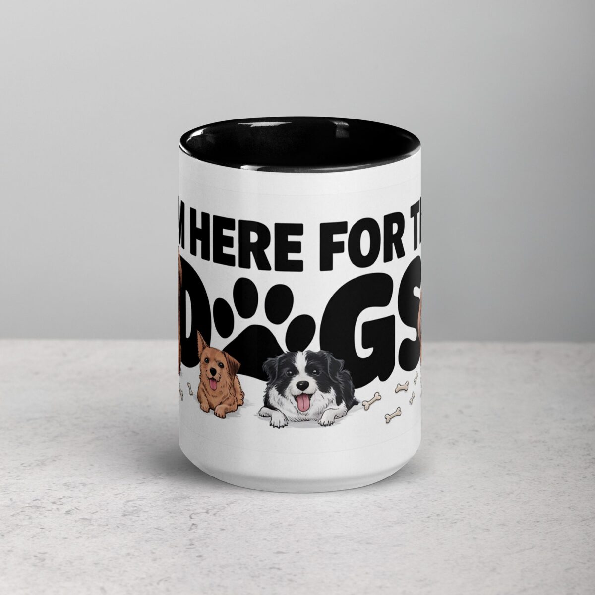 I’m Here for the Dogs Coffee Mug - Image 4