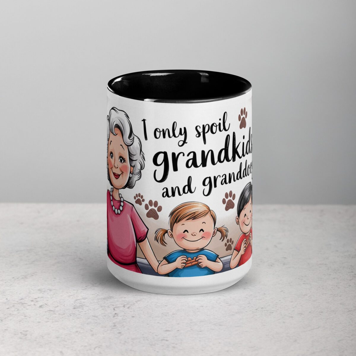 I Only Spoil Grandkids and Granddogs Coffee Mug - Image 4