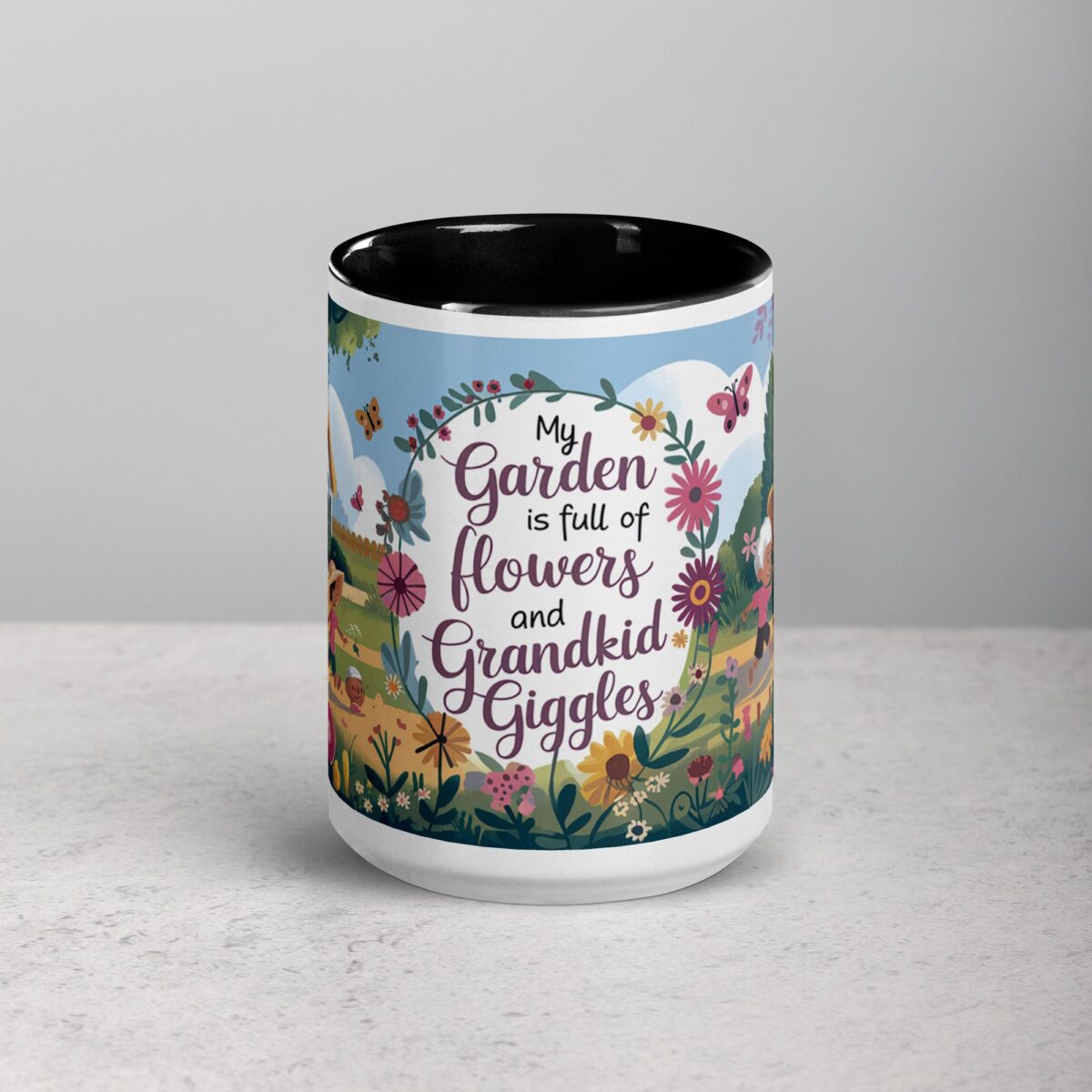 My Garden Is Full of Flowers and Grandkid Giggles Mug - Image 4