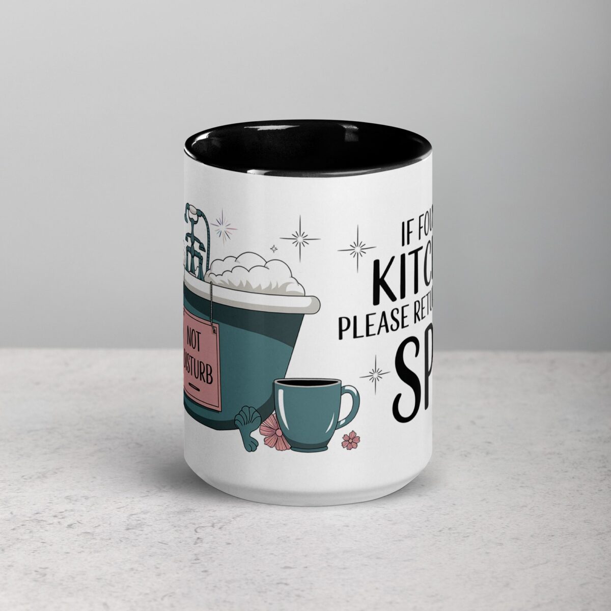 If Found in Kitchen, Please Return to the Spa Wife Mug - Image 4