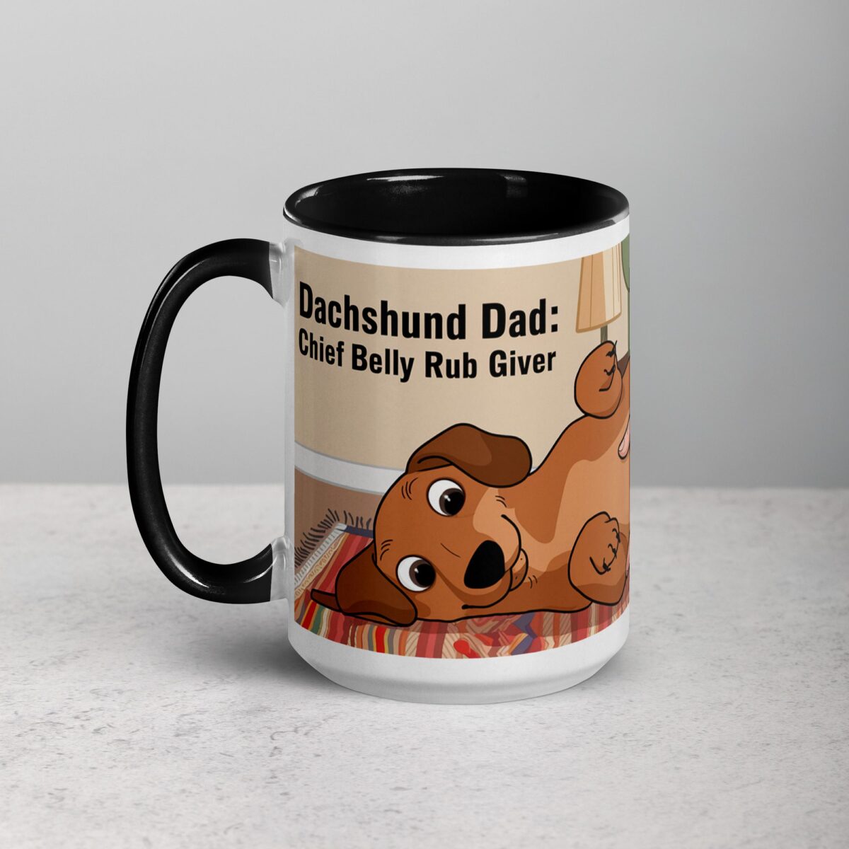 Dachshund Dad: Chief Belly Rub Giver Coffee Mug - Image 5