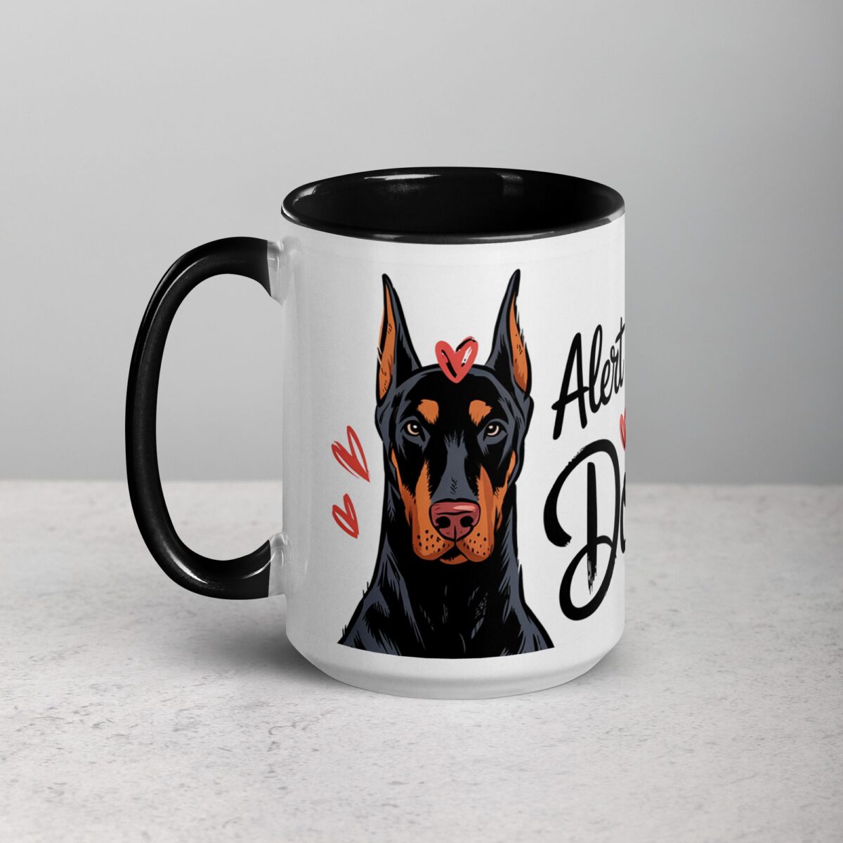 Alert and Adorable: That’s My Doberman Coffee Mug - Image 5
