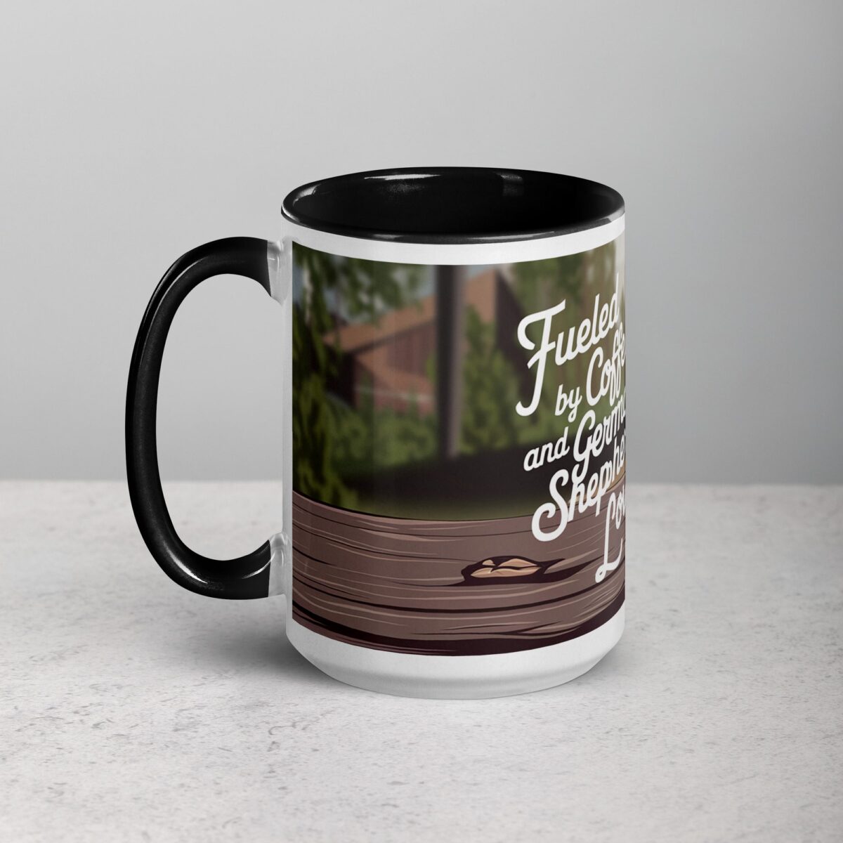 Fueled by Coffee and German Shepherd Love Mug - Image 5