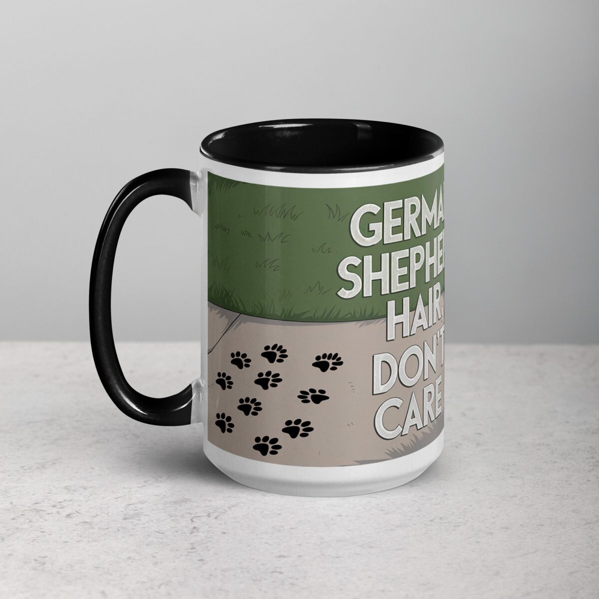 German Shepherd Hair, Don’t Care Coffee Mug - Image 5