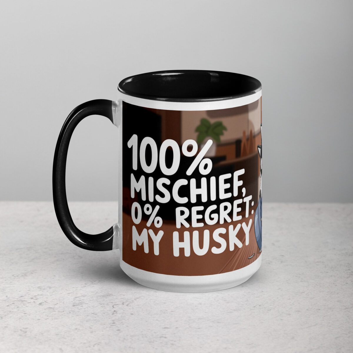 100% Mischief, 0% Regret: My Husky Coffee Mug - Image 5