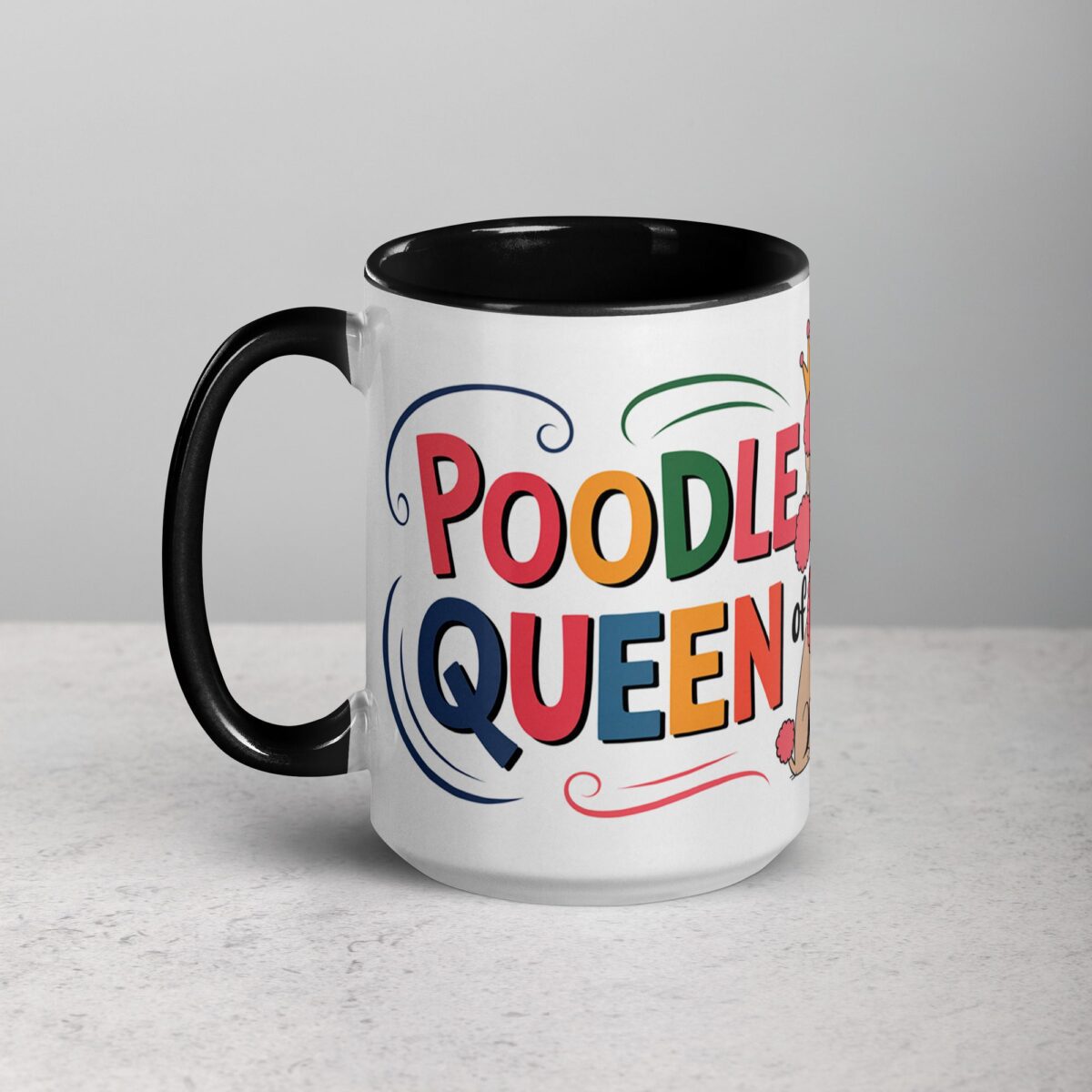 Poodle Mom: Queen of Curls Coffee Mug - Image 5