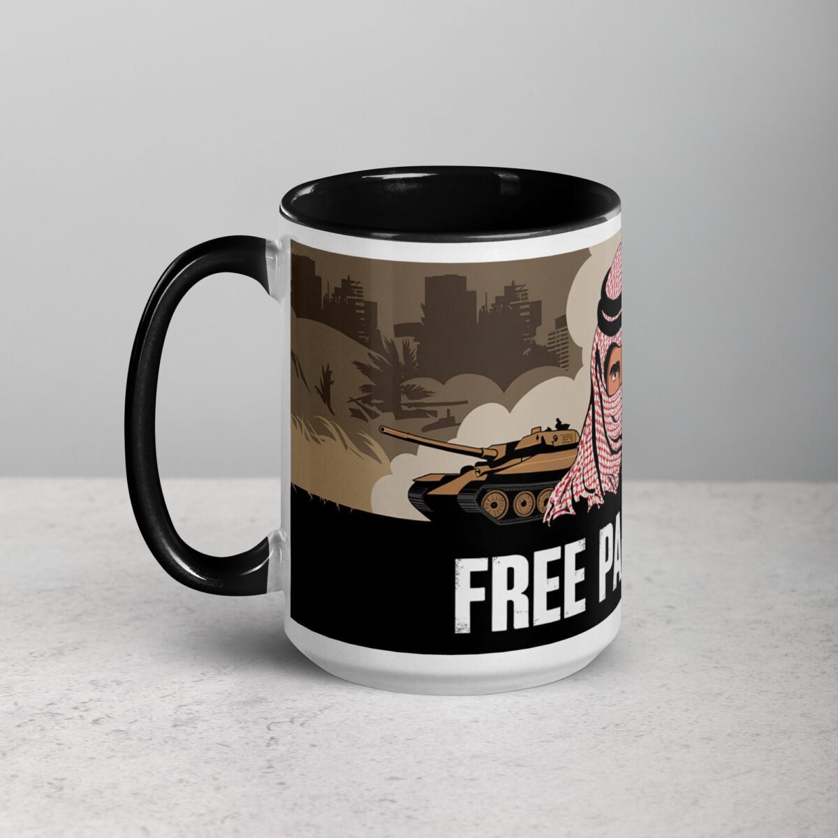 Free Palestine Freedom Fighter Mug - Image 5