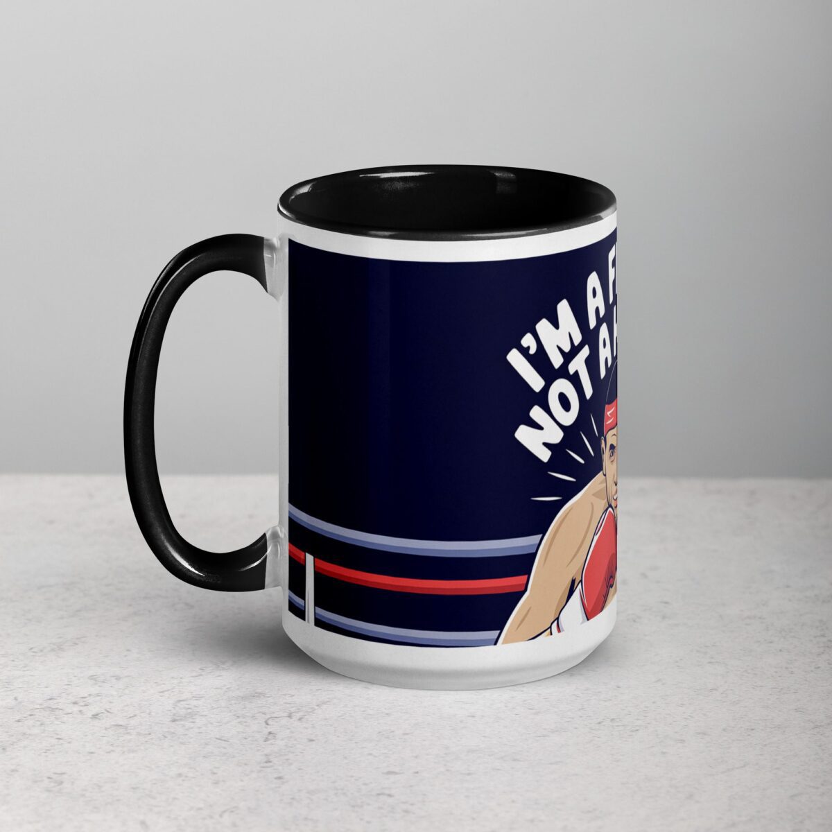 I’m a Fighter, Not a Hugger Boxing Mug - Image 5