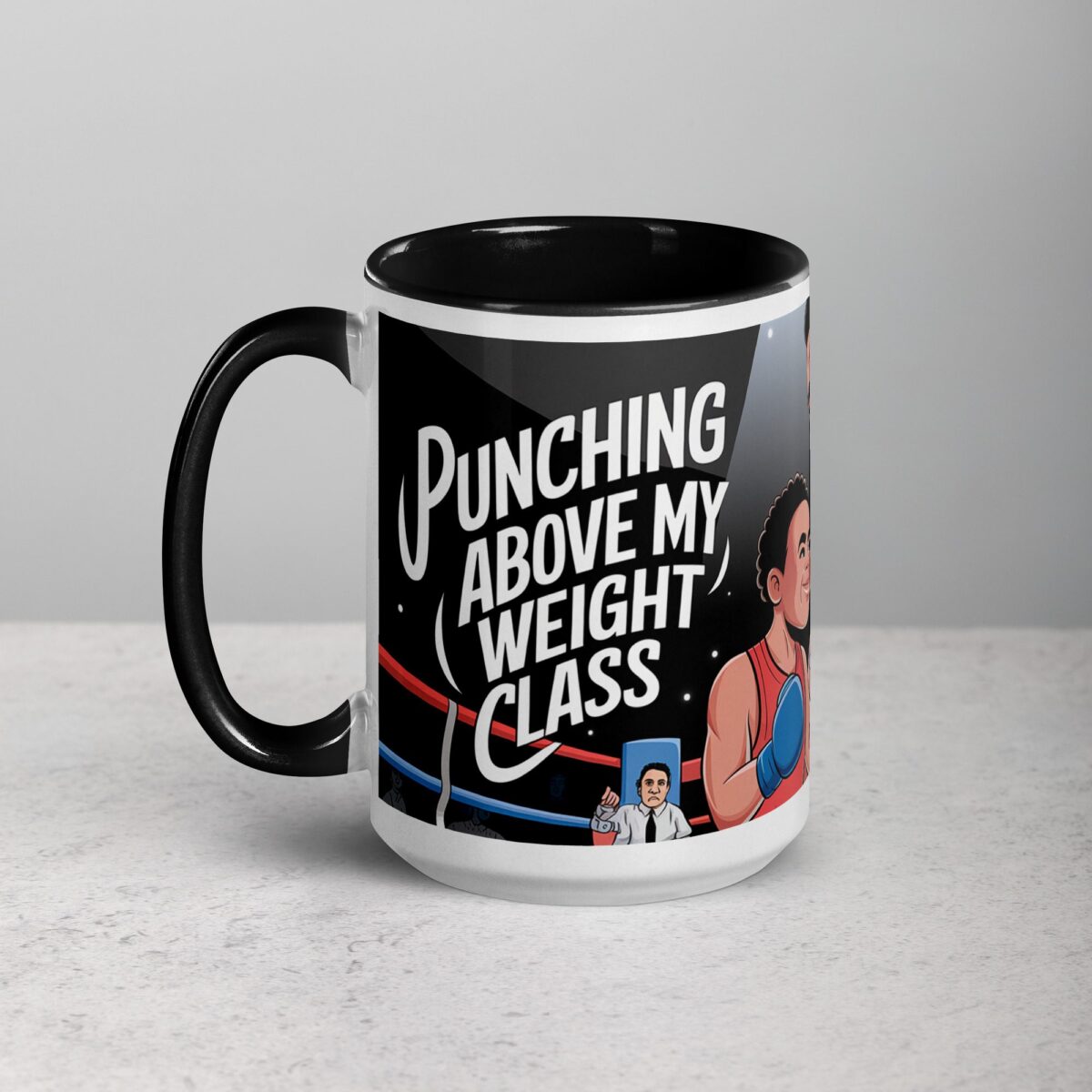 Punching Above My Weight Class Boxing Mug - Image 5