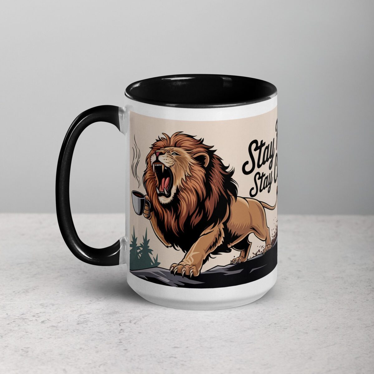Stay Fierce, Stay Caffeinated Lion Coffee Mug - Image 5