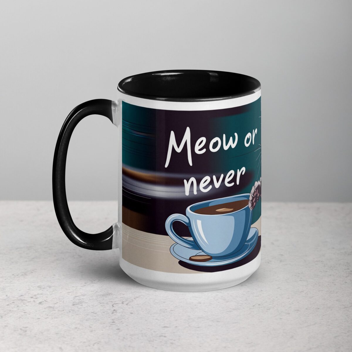 Meow or Never Coffee Mug & Tea Cup - Image 5