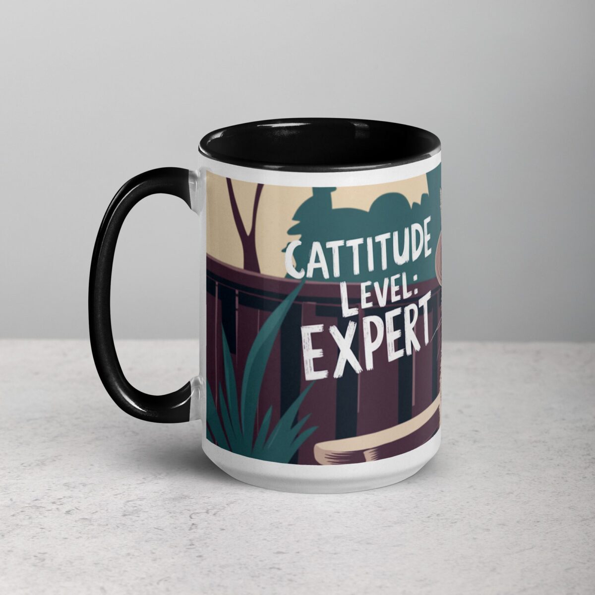 Cattitude Level: Expert Coffee Mug - Image 5