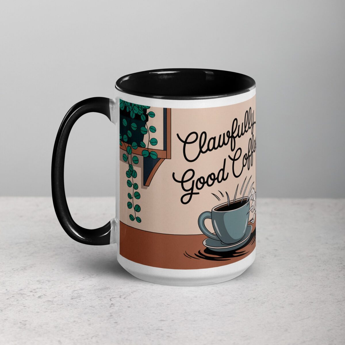 Clawfully Good Coffee Cat Mug - Image 5