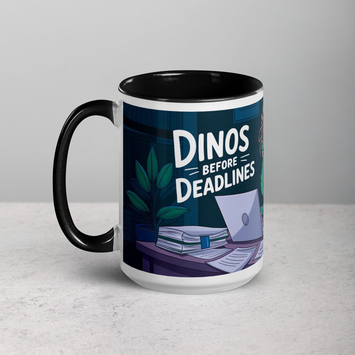 Dinos Before Deadlines Coffee Mug - Image 5