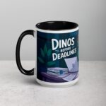 Dinos Before Deadlines Coffee Mug - Image 5