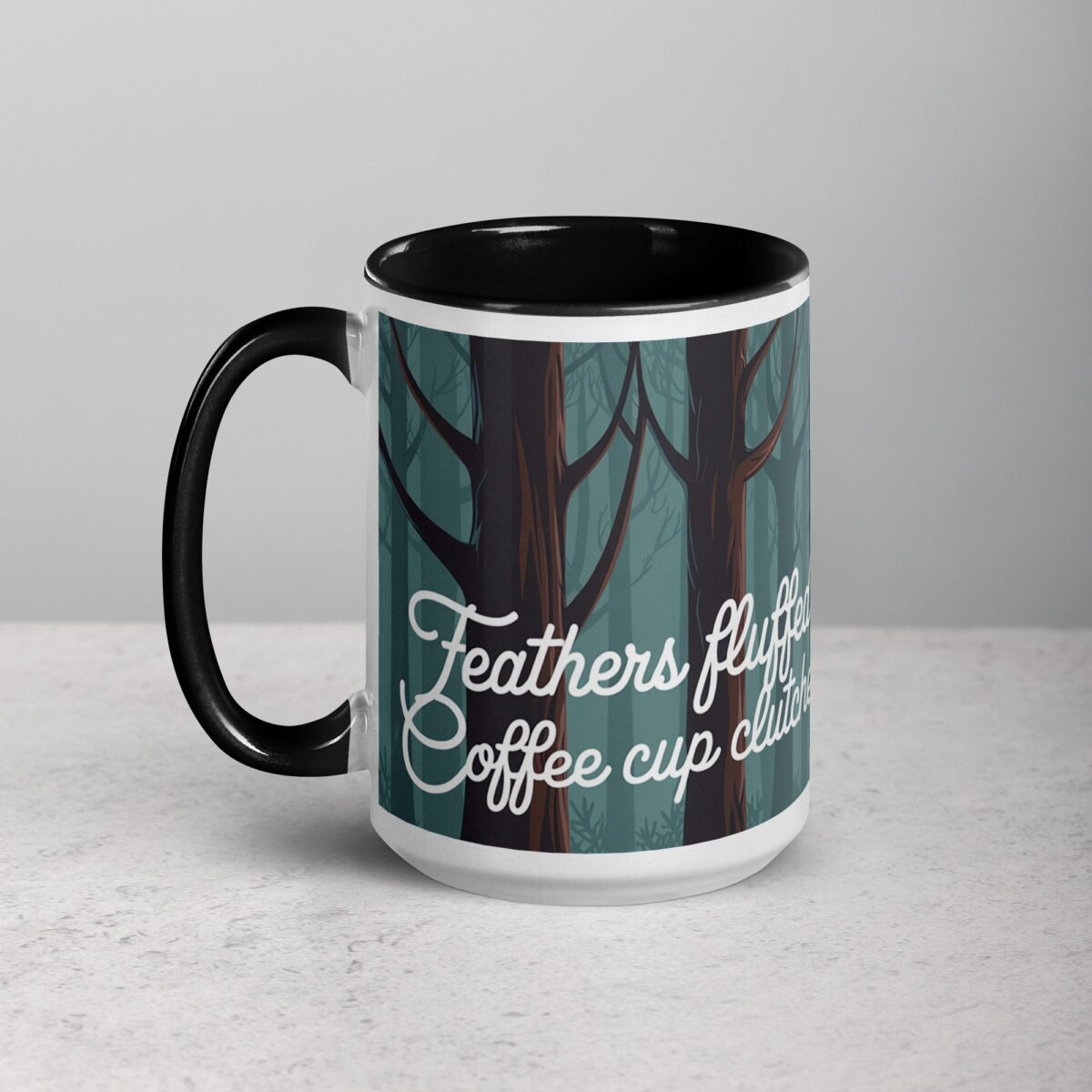 Feathers Fluffed, Coffee Cup Clutched Owl Mug - Image 5