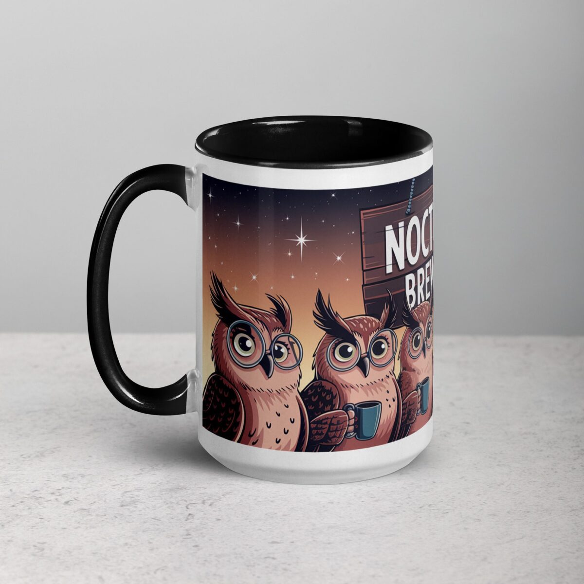 Nocturnal Brew Crew Owl Mug - Image 5