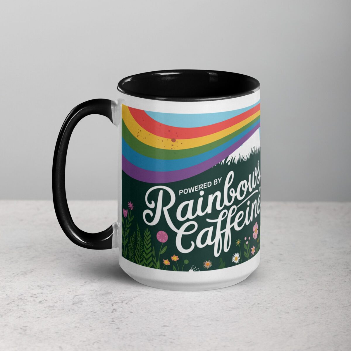 Powered by Rainbows and Caffeine Unicorn Mug - Image 5