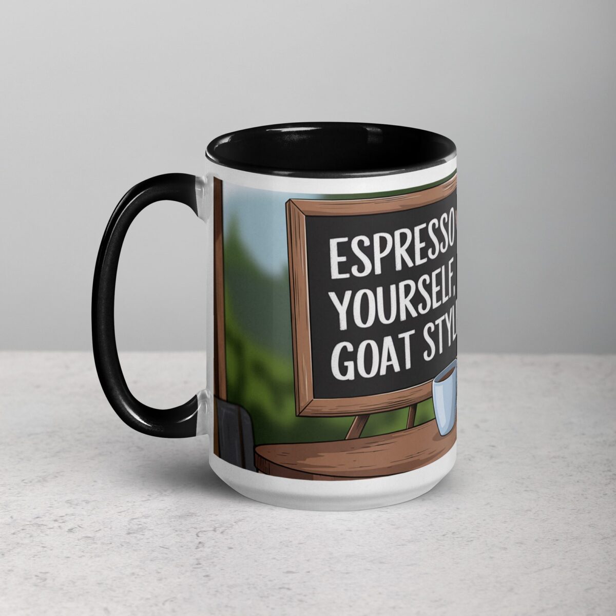 Espresso Yourself, Goat Style Coffee Mug - Image 5