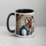 Horned and Caffeinated Goat Coffee Mug - Image 5