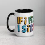 If I Fits, I Sits Cat Coffee Mug & Tea Cup - Image 5