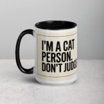 I’m a Cat Person. Don’t Judge Me Mug - Image 5