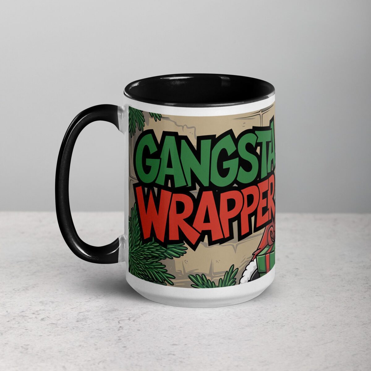 Gangsta Wrapper Christmas Santa Mug - Image 5