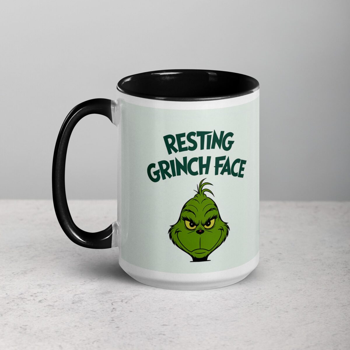 Resting Grinch Face Christmas Coffee Mug - Image 5