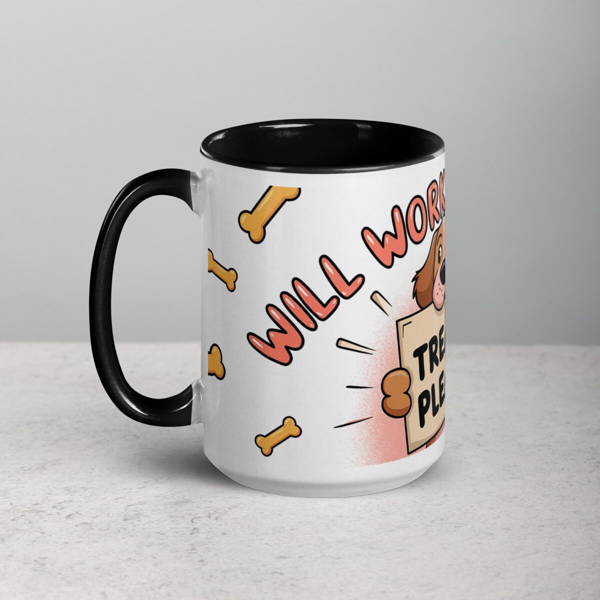 Will Work for Treats Dog Coffee Mug - Image 5