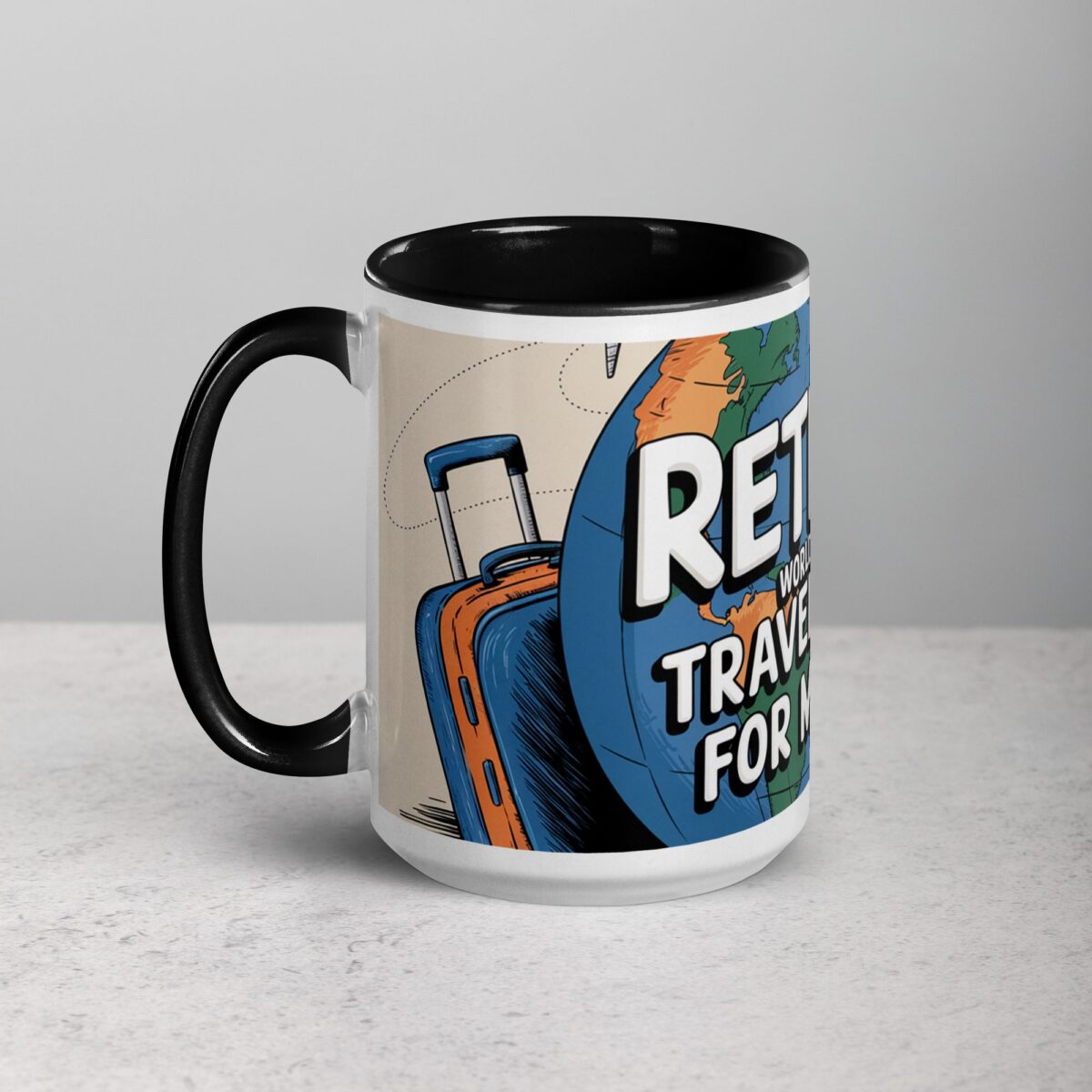 Retired: World’s Best Travel Agent for Myself Mug - Image 5