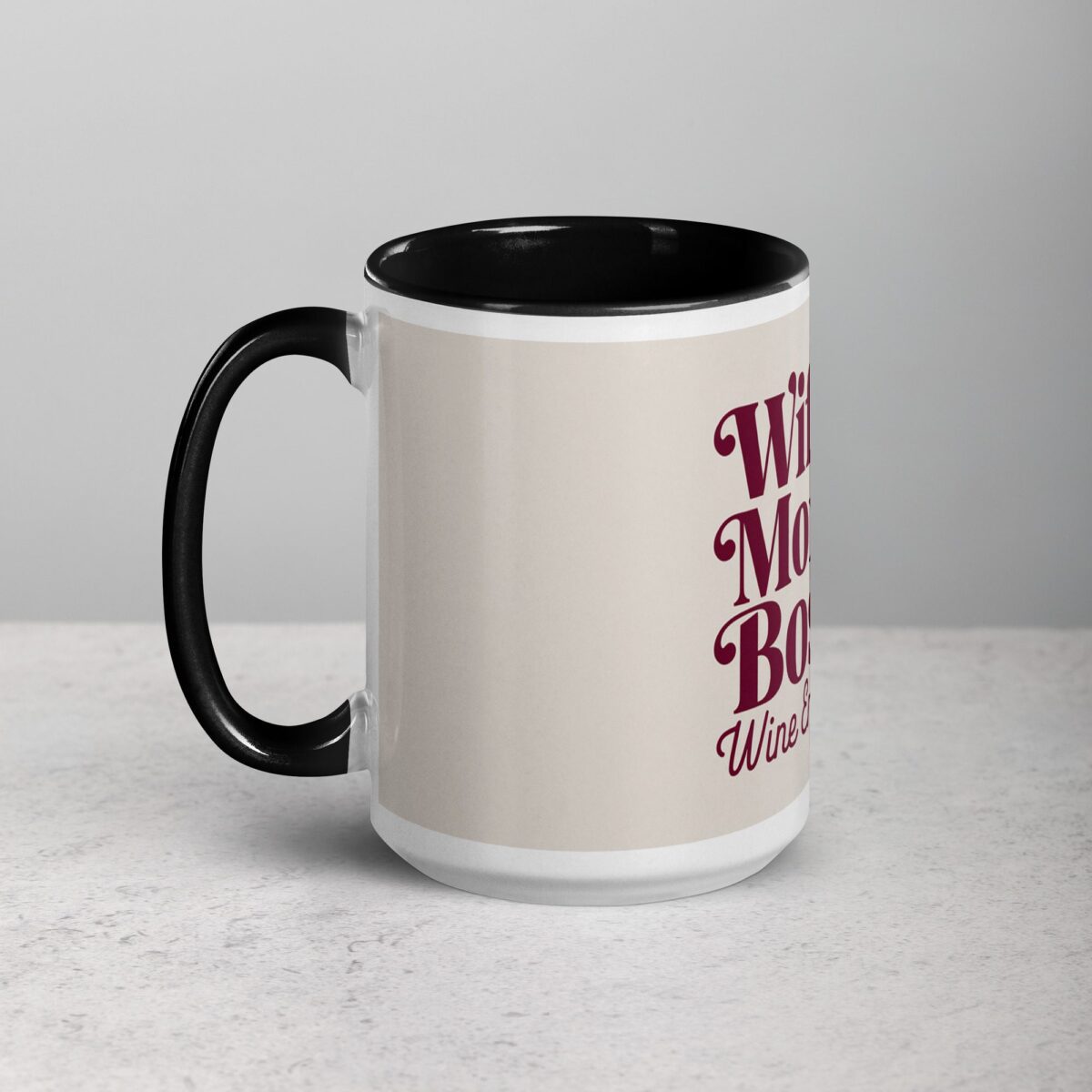 Wife, Mom, Boss, Wine Enthusiast Coffee Mug - Image 5