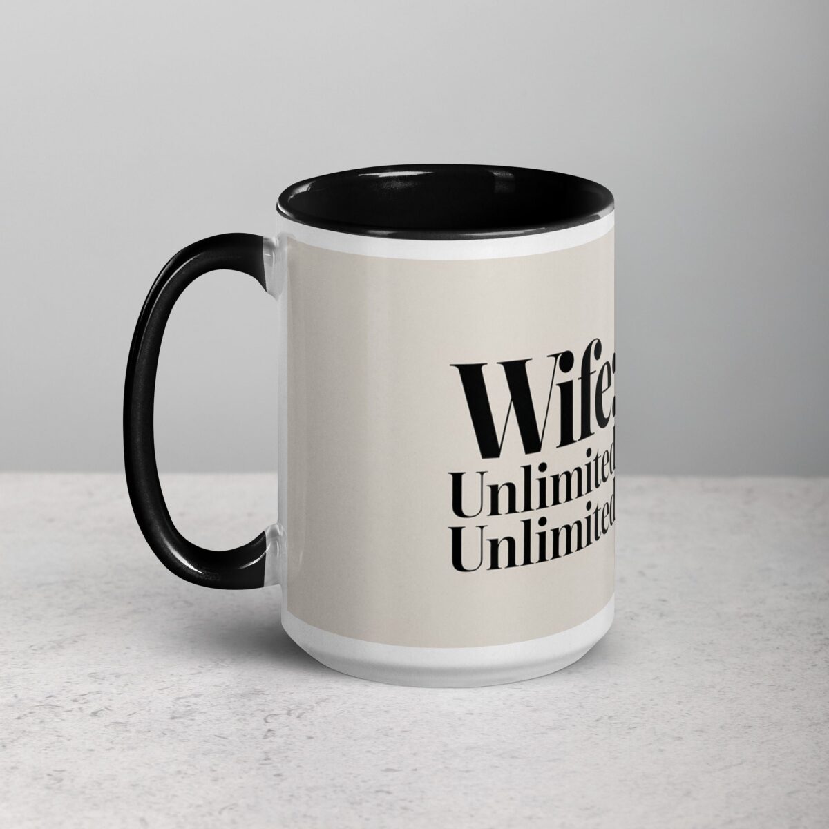 Wife: Unlimited Love, Unlimited Shopping Coffee Mug - Image 5