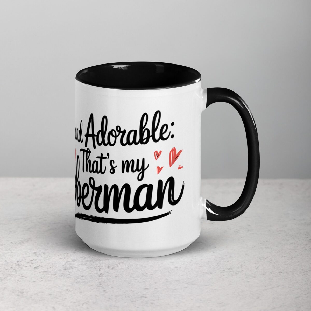 Alert and Adorable: That’s My Doberman Coffee Mug - Image 6