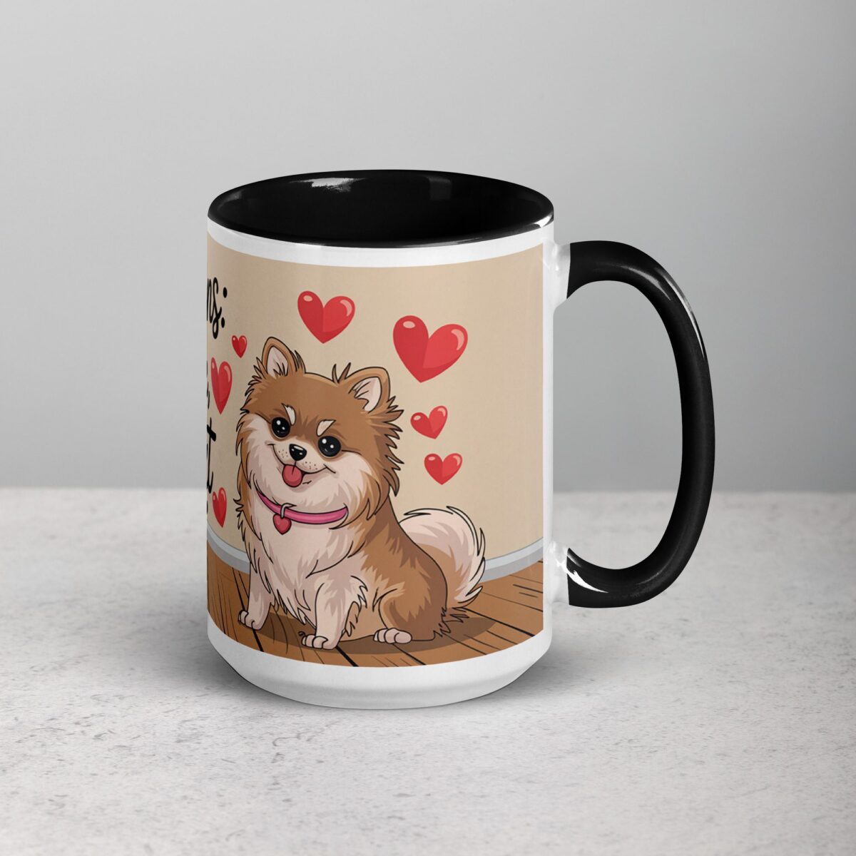 Pomeranians: Small Size, Big Heart Coffee Mug - Image 6