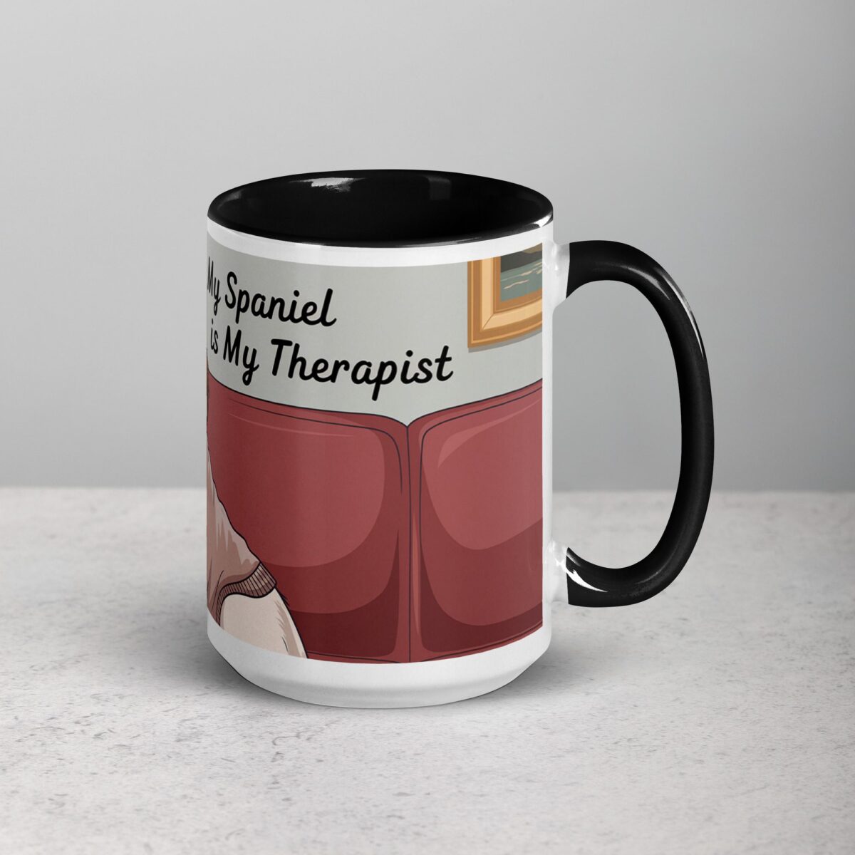 My Spaniel Is My Therapist Coffee Mug - Image 6