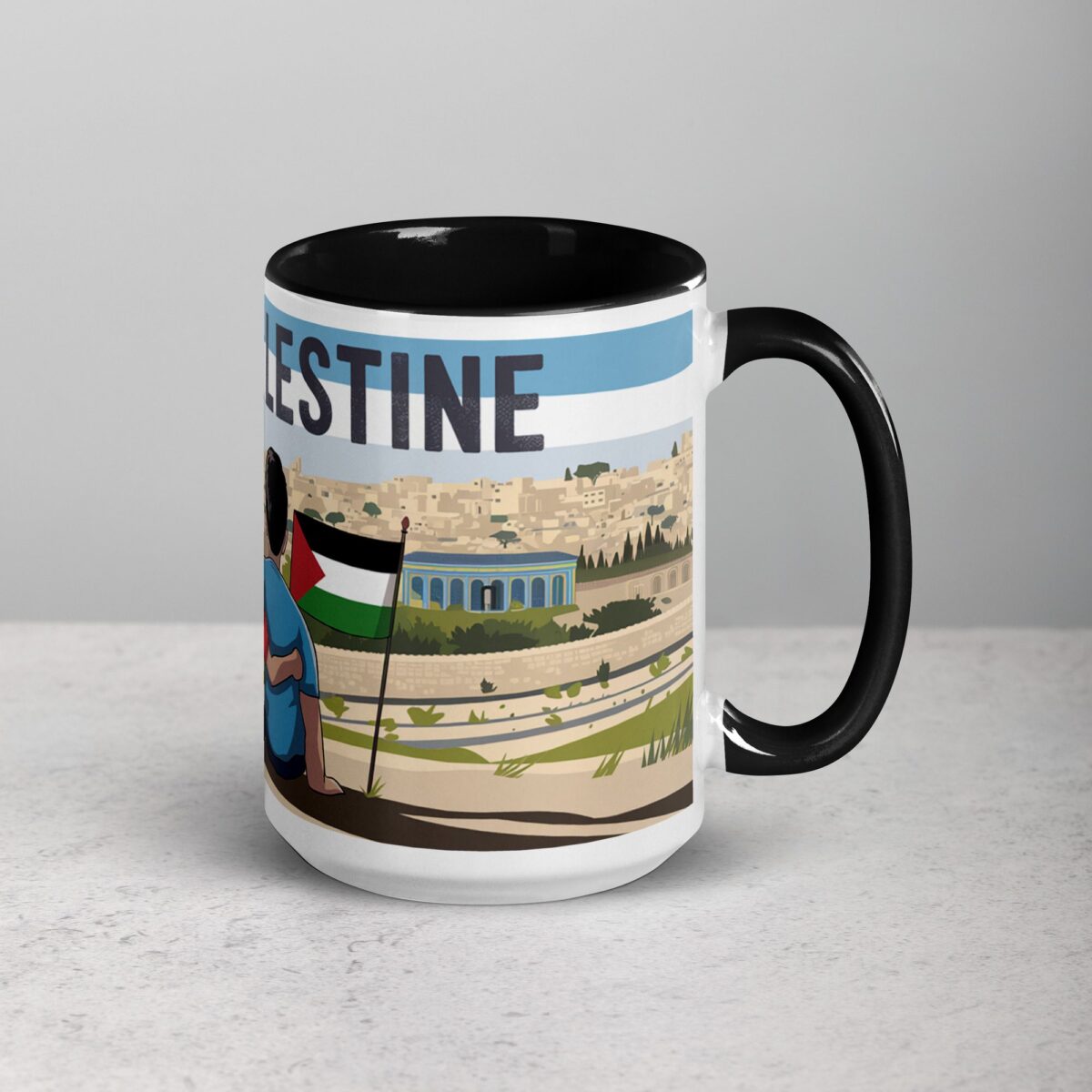 Free Palestine Siblings Hug Mug - Image 6