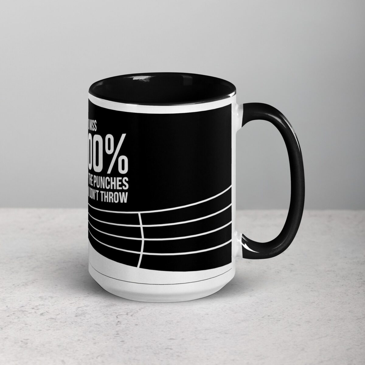 You Miss 100% of the Punches You Don’t Throw Boxing Mug - Image 6