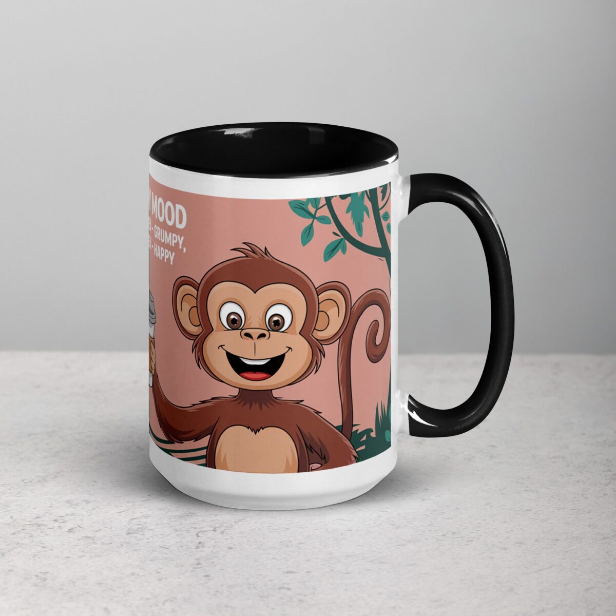 Monkey Mood: Decaffeinated = Grumpy, Caffeinated = Happy Mug - Image 6