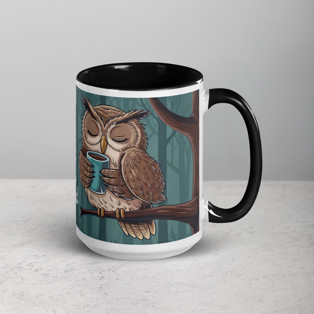 Feathers Fluffed, Coffee Cup Clutched Owl Mug - Image 6