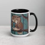 Feathers Fluffed, Coffee Cup Clutched Owl Mug - Image 6
