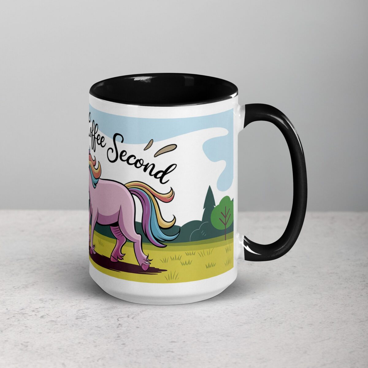 Horn First, Coffee Second Unicorn Mug - Image 6