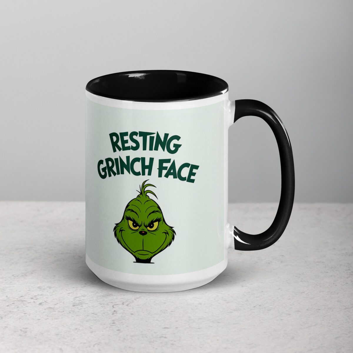 Resting Grinch Face Christmas Coffee Mug - Image 6
