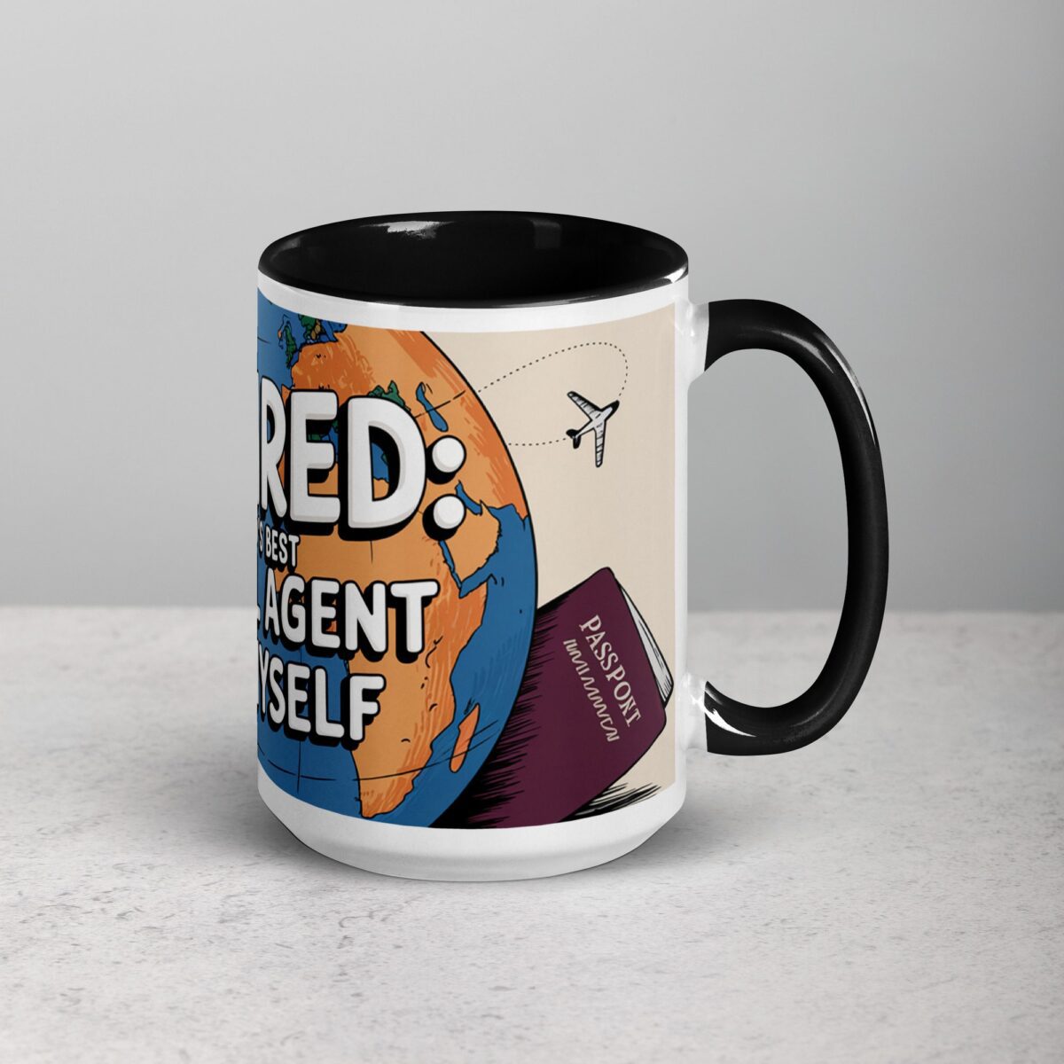 Retired: World’s Best Travel Agent for Myself Mug - Image 6