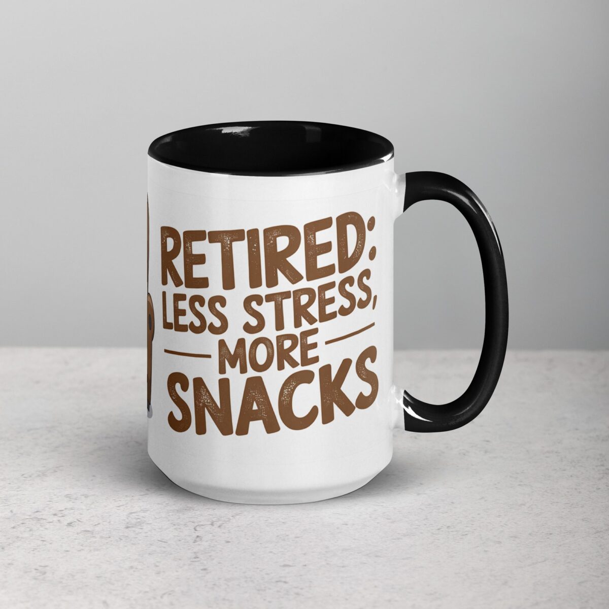 Retired: Less Stress, More Snacks Coffee Mug - Image 6
