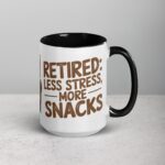 Retired: Less Stress, More Snacks Coffee Mug - Image 6