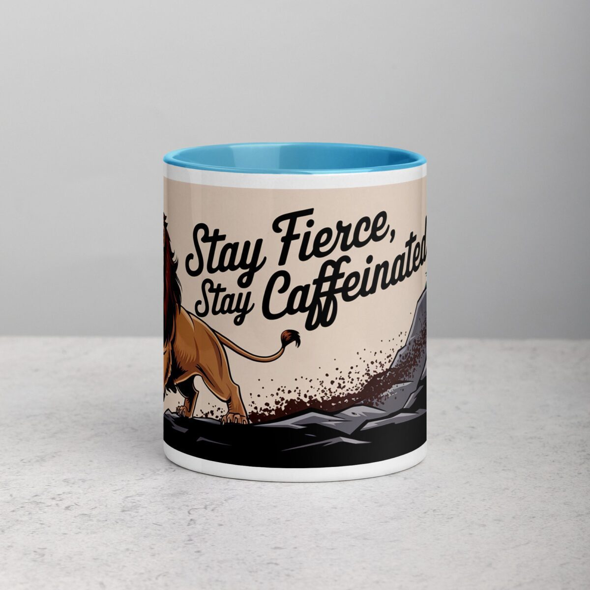 Stay Fierce, Stay Caffeinated Lion Coffee Mug - Image 13